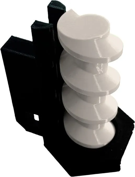Ascenseur à billes de 11 cm pour GraviTrax Junior : vis blanche sur un socle hexagonal noir