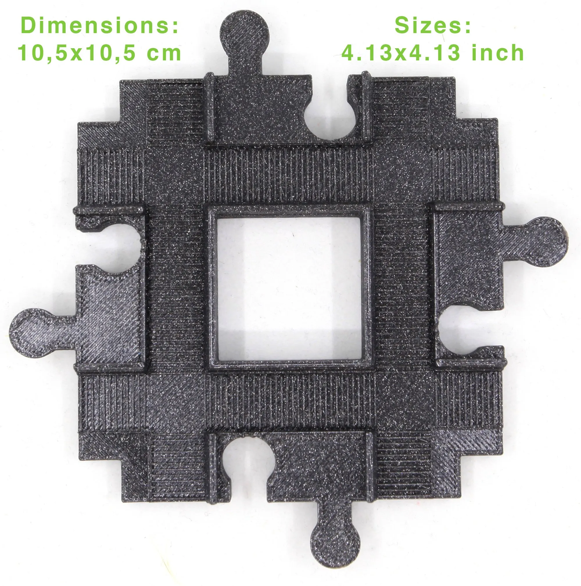 Croisement 4 voies noir vu de dessus avec ses dimensions