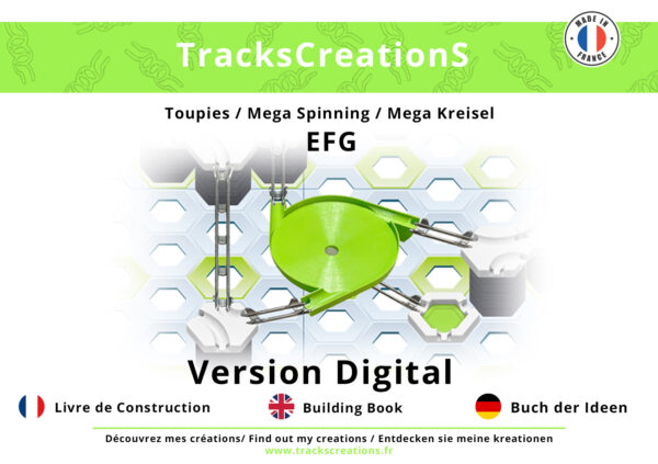 Livre de Construction (Piste E /F et G) A télécharger pour les éléments Mega Toupies triple entrée compatible Gravitrax