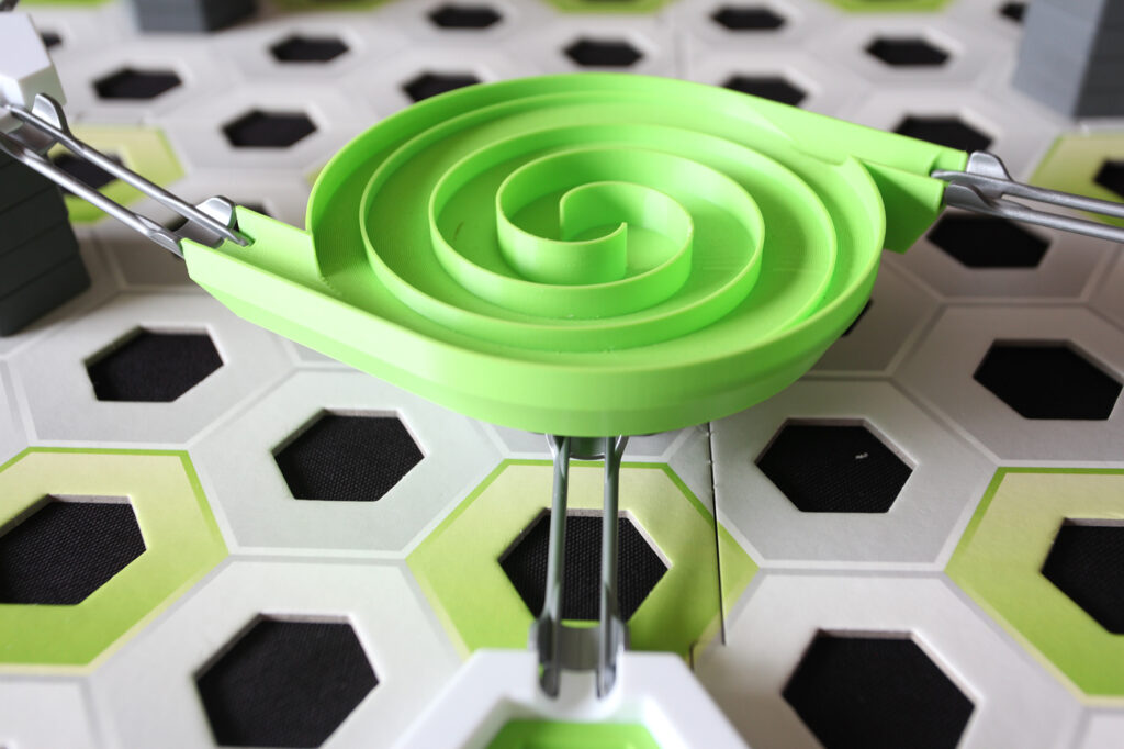Mega toupie double entrée escargot compatible Gravitrax compatible GraviTrax – imprimé en 3D