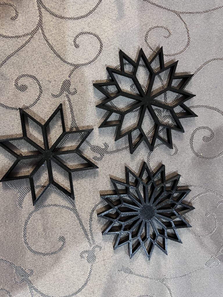 Étoiles noires – imprimé en 3D en France