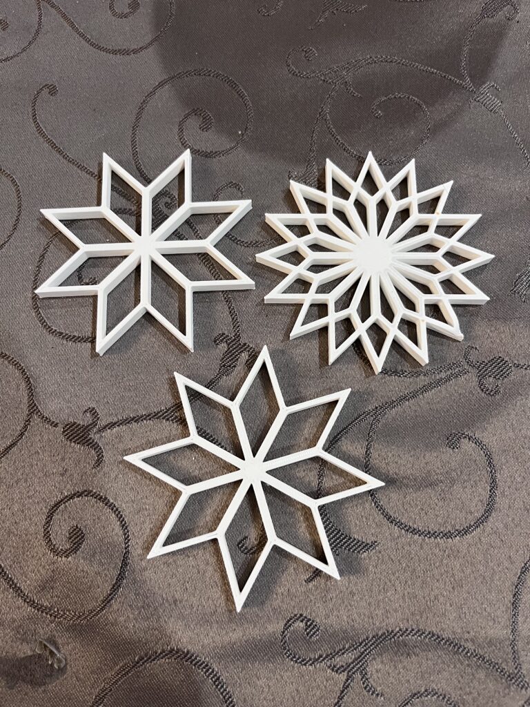 Étoiles blanches – imprimé en 3D en France